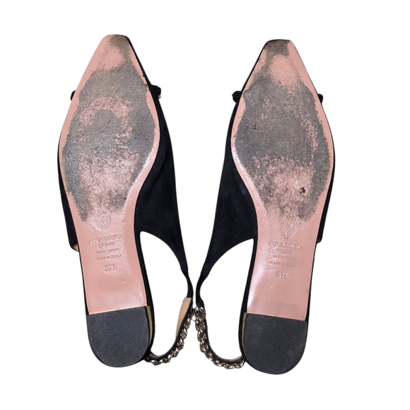 AQUAZZURA NIKKI BALLET SLINGBACK FLATS 37.5 - Picture 11 of 15
